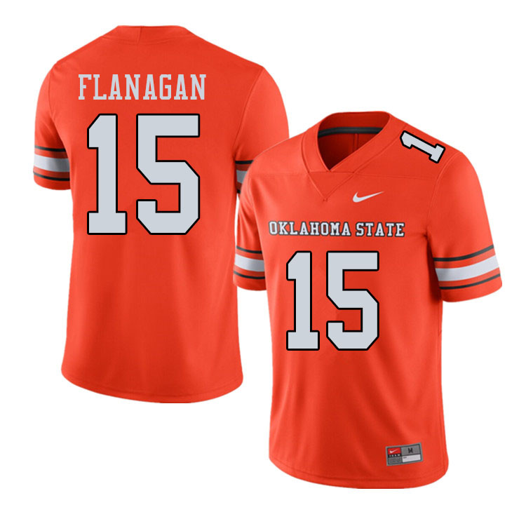 Men #15 Sean Michael Flanagan Oklahoma State Cowboys College Football Jerseys Sale-Alternate Orange - Click Image to Close